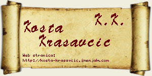Kosta Krasavčić vizit kartica